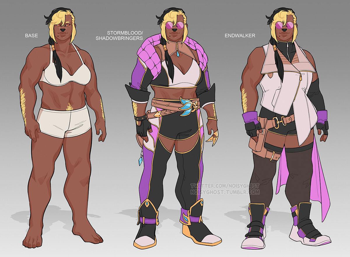 Outfit exploration (female roegadyn)